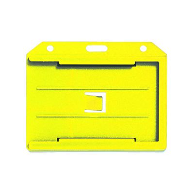 Yellow Rigid-Plastic Two-Sided Multi-Card Holder (1840-3059)