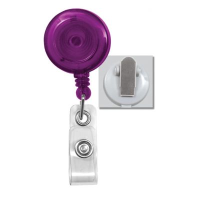Translucent Purple Badge Reel / Clear Strap / Spring Clip (2120-4743)