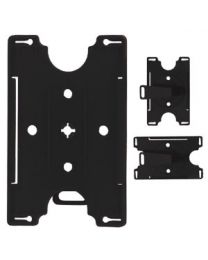 Black Colored Molded Rigid Plastic Convertible Card Holder