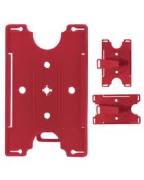Red Colored Molded Rigid Plastic Convertible Card Holder