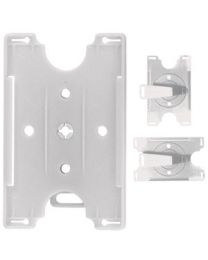 White Colored Molded Rigid Plastic Convertible Card Holder
