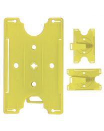 Yellow Colored Molded Rigid Plastic Convertible Card Holder