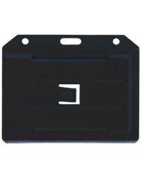 Black Colored Molded Rigid-Plastic Two-Sided Multi-Card Holder