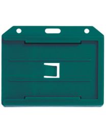 Green Colored Molded Rigid-Plastic Two-Sided Multi-Card Holder