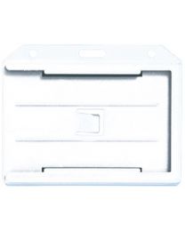 White Colored Molded Rigid-Plastic Two-Sided Multi-Card Holder
