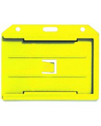 Yellow Colored Molded Rigid-Plastic Two-Sided Multi-Card Holder