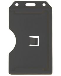 Black Colored Molded Rigid-Plastic Two-Sided Multi-Card Holder