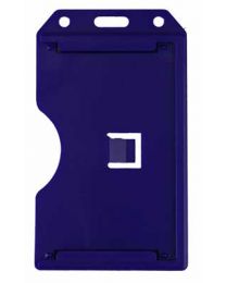 Blue Colored Molded Rigid-Plastic Two-Sided Multi-Card Holder