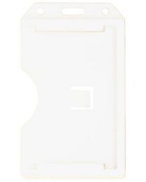 White Colored Molded Rigid-Plastic Two-Sided Multi-Card Holder