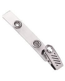 1-Hole Ribbed Face Badge Clip 