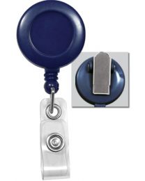 Blue Badge Reel with a Clear Strap and Spring Clip Attachment