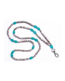 Sea Glass Beaded Lanyard with a Trigger Hook
