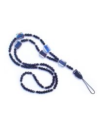 Winter Night Beaded Lanyard with a Cell Phone