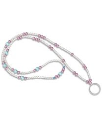 Dream Pearl Beaded Lanyard with a Split Ring