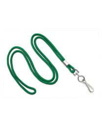 Green Round 1/8" Lanyard with a Metal Swivel Hook
