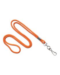 Orange Round 1/8" Lanyard with a Metal Swivel Hook
