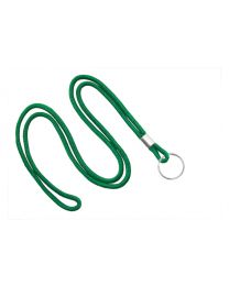 Green Round 1/8" Lanyard with a Metal Split Ring
