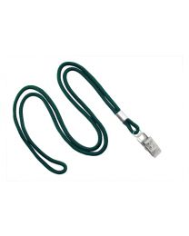 Forest Round 1/8" Lanyard with a Metal Bulldog Clip