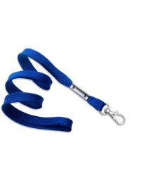 Royal Blue 3/8" Flat Braid Woven Lanyard with a Trigger Snap Swivel Hook