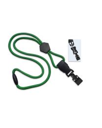 Green Optibraid? Round Breakaway Lanyard with a Diamond Slider and Detachable Gripper 30