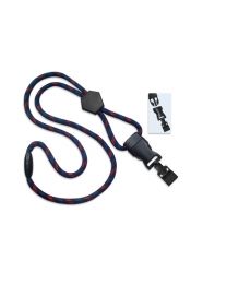 Black/Red/Blue Optibraid? Round Breakaway Lanyard with a Diamond Slider and Detachable Gripper 30
