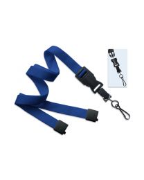Royal Blue 5/8" Flat Tubular Breakaway Lanyard with a Detachable Swivel Hook 