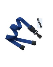 Royal Blue 5/8" Flat Tubular Breakaway Lanyard with a Detachable Gripper 30 