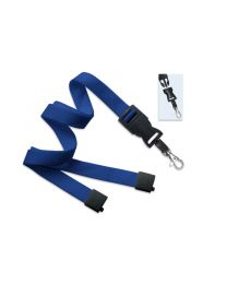 Royal Blue 5/8" Flat Tubular Breakaway Lanyard with a Detachable Trigger Hook 