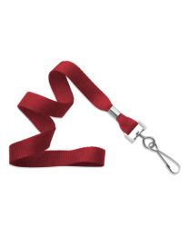Red 5/8" Polyester Lanyard with a Metal Swivel Hook 