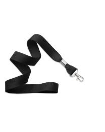 Black 5/8" Polyester Lanyard with a Trigger Snap Swivel Hook