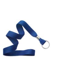 Royal Blue 5/8" Polyester Lanyard with a Metal Split Ring