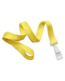 Yellow 5/8" Polyester Lanyard with a Gripper 30