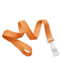 Orange 5/8" Polyester Lanyard with a Gripper 30
