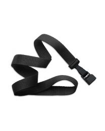Black 5/8" Polyester Lanyard with a Gripper 30