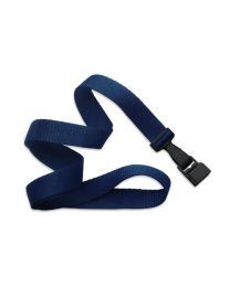 Navy Blue 5/8" Polyester Lanyard with a Gripper 30