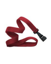 Red 5/8" Polyester Lanyard with a Gripper 30