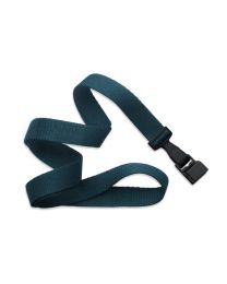 Teal 5/8" Polyester Lanyard with a Gripper 30