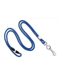 Royal Blue Round 1/8" Breakaway Lanyard with a Metal Swivel-Hook