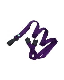 Purple Bamboo 3/8" Flat Breakaway Lanyard with a "No-Twist" Hook