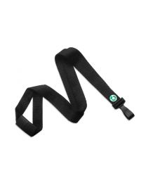 Black Bamboo 5/8" Flat Breakaway Lanyard with a "No-Twist" Hook
