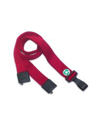 Red Bamboo 5/8" Flat Breakaway Lanyard with a "No-Twist" Hook