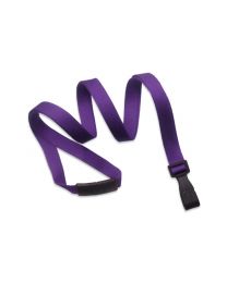 Purple Recycled Pet 3/8" Flat Breakaway Lanyard with a "No-Twist" Hook