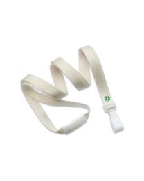Natural Recycled Pet 3/8" Flat Breakaway Lanyard with a "No-Twist" Hook