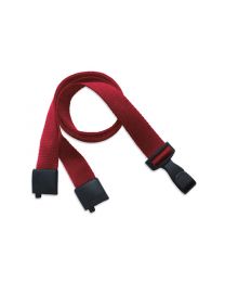 Red Recycled Pet 5/8" Flat Breakaway Lanyard with a "No-Twist" Hook