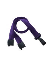 Purple Recycled Pet 5/8" Flat Breakaway Lanyard with a "No-Twist" Hook