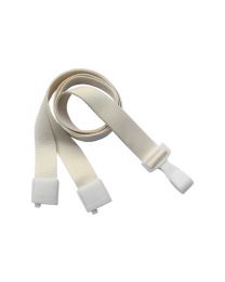 Natural Recycled Pet 5/8" Flat Breakaway Lanyard with a "No-Twist" Hook