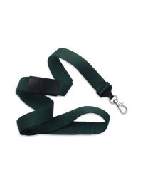 Forest Green 5/8" Polyester Breakaway Lanyard with a Slide Adapter and Trigger Snap Swivel Hook