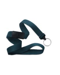 Teal 5/8" Polyester Breakaway Lanyard with a Slide Adapter and Metal Split Ring