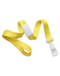 Yellow 5/8" Polyester Breakaway Lanyard with a Slide Adapter and Wide Plastic Hook and Gripper 30