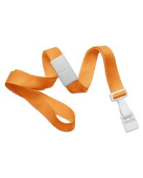 Orange 5/8" Polyester Breakaway Lanyard with a Slide Adapter and Wide Plastic Hook and Gripper 40